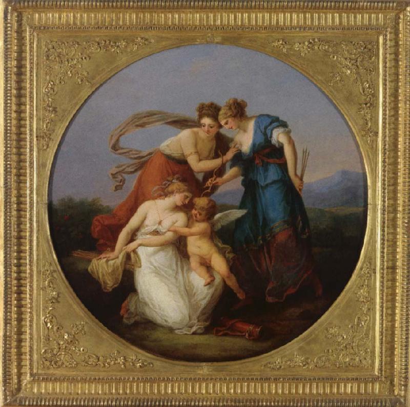 Angelika Kauffmann Amor Streitet mit den Grazien um  Seine Pfeile china oil painting image